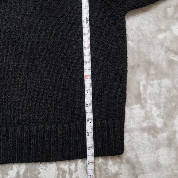 Old Navy Black Pullover Mock Neck Cropped Sweater Womens Size L - Picture 5 of 12